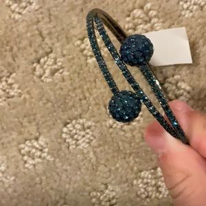 midnight blue rhinestone mini ball bracelet